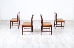Linde Nilsson Swedish Modern Rosewood Leather Dining Chairs by Linde Nilsson - 2585220