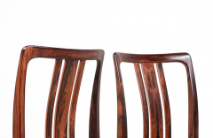 Linde Nilsson Swedish Modern Rosewood Leather Dining Chairs by Linde Nilsson - 2585222