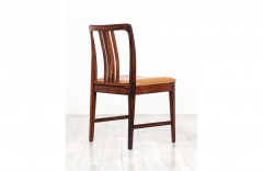 Linde Nilsson Swedish Modern Rosewood Leather Dining Chairs by Linde Nilsson - 2585224