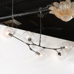 Lindsey Adelman Modernist Hand Blown Transparent Glass Five Globe Chandelier by Lindsey Adelman - 4265694