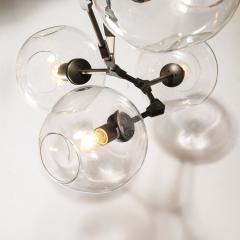 Lindsey Adelman Modernist Hand Blown Transparent Glass Five Globe Chandelier by Lindsey Adelman - 4265695