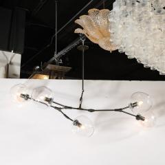 Lindsey Adelman Modernist Hand Blown Transparent Glass Five Globe Chandelier by Lindsey Adelman - 4265696