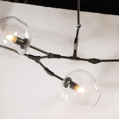 Lindsey Adelman Modernist Hand Blown Transparent Glass Five Globe Chandelier by Lindsey Adelman - 4265697