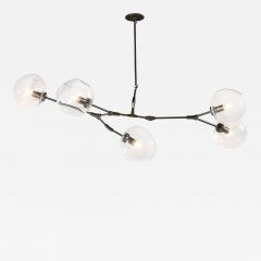 Lindsey Adelman Modernist Hand Blown Transparent Glass Five Globe Chandelier by Lindsey Adelman - 4267165