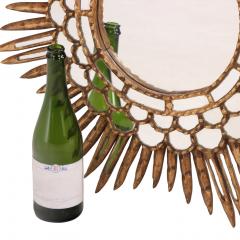 Line Vautrin A French Giltwood Round Mirror in the manner of Line Vautrin C 1960  - 4602964