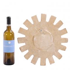 Line Vautrin A Gold Glass and Resin Sunburst Mirror in the Manner of Line Vautrin  - 4636974