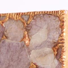 Line Vautrin A Large Pair of Lilac Mica and Gilt Resin Mirrors in manner of Line Vautrin  - 4328833