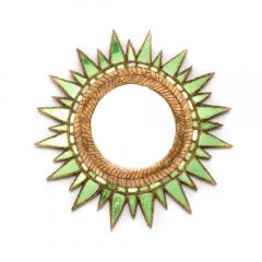 Line Vautrin A Line Vautrin style green Soleil Pointes convex mirror - 2007409