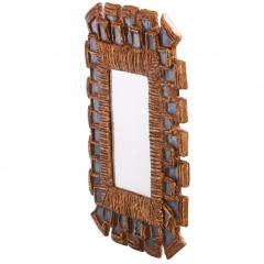 Line Vautrin A Small Geometric Blue Resin Mirror in the manner of Line Vautrin - 4735174