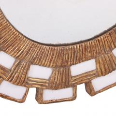 Line Vautrin A Snow White Glass and Resin Mirror in the Manner of Line Vautrin  - 4636517