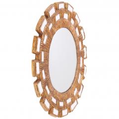 Line Vautrin A Snow White Glass and Resin Mirror in the Manner of Line Vautrin  - 4636518