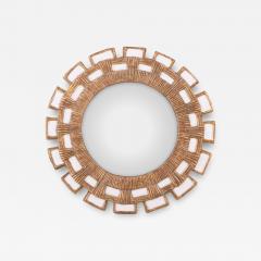 Line Vautrin A Snow White Glass and Resin Mirror in the Manner of Line Vautrin  - 4638894