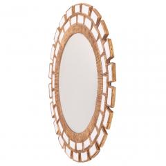 Line Vautrin A Snow White Glass and Resin Mirror in the Manner of Line Vautrin  - 4722469