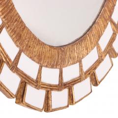 Line Vautrin A Snow White Glass and Resin Mirror in the Manner of Line Vautrin  - 4722471
