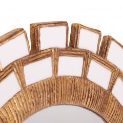 Line Vautrin A Snow White Glass and Resin Mirror in the Manner of Line Vautrin  - 4722472