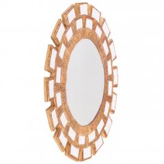 Line Vautrin A Snow White Glass and Resin Mirror in the Manner of Line Vautrin  - 4722569
