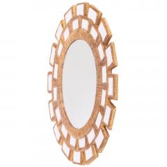 Line Vautrin A Snow White Glass and Resin Mirror in the Manner of Line Vautrin  - 4722572