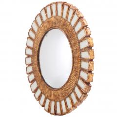 Line Vautrin A White Glass and Resin Mirror in the Manner of Line Vautrin Contemporary  - 4636521