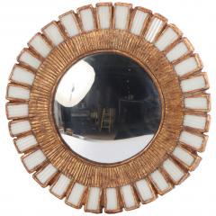 Line Vautrin A White Glass and Resin Mirror in the Manner of Line Vautrin Contemporary  - 4636523