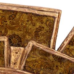 Line Vautrin A Yellow Glass and Resin Convex Mirror in the manner of Line Vautrin  - 4649200