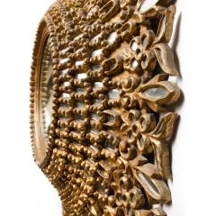 Line Vautrin A large round segmented and carved giltwood mirror in the manner of Line Vautrin - 2007439