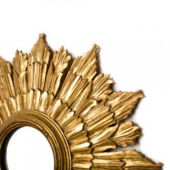 Line Vautrin A small gilt wood sunburst mirror in the manner of Line Vautrin - 1697416