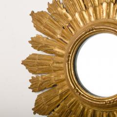 Line Vautrin A small gilt wood sunburst mirror in the manner of Line Vautrin - 1697417