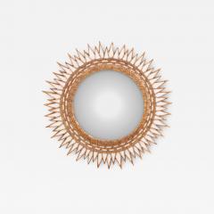 Line Vautrin An Ivory Glass Resin Convex Mirror in the manner of Line Vautrin - 4739521