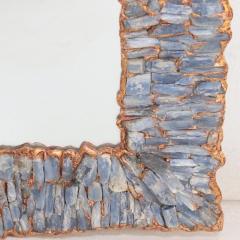Line Vautrin Blue Kianyte gilt resin wall mirror in manner of Line Vautrin Contemporary  - 4102297
