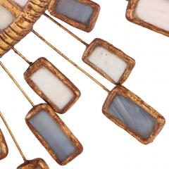 Line Vautrin Blue and Cream Glass and Resin Convex Mirror in the Manner of Line Vautrin  - 4730246