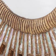 Line Vautrin Blue ripple glass and resin geometric form mirror in the manner of Line Vautrin  - 3594740