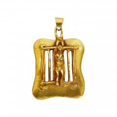 Line Vautrin Bronze Necklace Pendant Saint Laurent Line Vautrin - 1080462