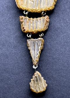 Line Vautrin French Articulate Talosel Brooch with Glass Inlay by Line Vautrin Branded - 4637372