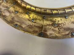 Line Vautrin French Mid Century Modern Craftsman Round Brass Copper Mirror Paris 1970 - 4112215