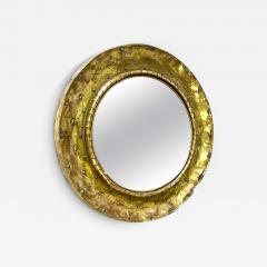Line Vautrin French Mid Century Modern Craftsman Round Brass Copper Mirror Paris 1970 - 4123528