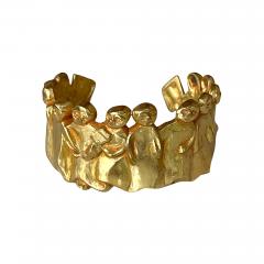 Line Vautrin French Sculptural Bronze Bracelet La Manif by Line Vautrin - 2116417