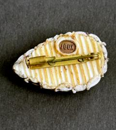 Line Vautrin French Talosel Brooch with Glass Inlay by Line Vautrin Branded - 4636560