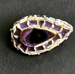 Line Vautrin French Talosel Brooch with Glass Inlay by Line Vautrin Branded - 4636562