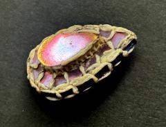 Line Vautrin French Talosel Brooch with Glass Inlay by Line Vautrin Branded - 4636565