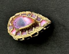 Line Vautrin French Talosel Brooch with Glass Inlay by Line Vautrin Branded - 4636566