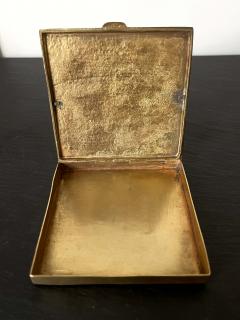 Line Vautrin Gilded Bronze Box with Poem by French Art Jeweler Line Vautrin - 2461910