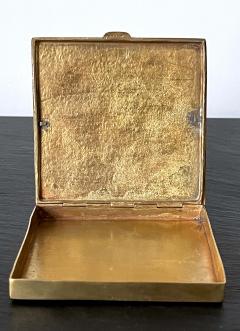 Line Vautrin Gilded Bronze Box with Poem by French Art Jeweler Line Vautrin - 2461912