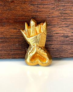 Line Vautrin Gilt Bronze Brooch Chateau en Espagne by Line Vautrin - 3025805