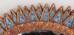 Line Vautrin Gilt resin and blue textured glass mirror in the manner of Line Vautrin - 3350743