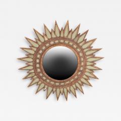 Line Vautrin Glass resin sunburst mirror in manner of Vautrins Soleil Pointes design  - 3763404