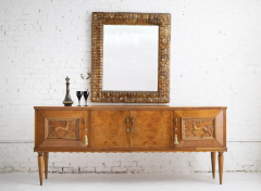 Line Vautrin Large Mid Century Resin Framed Mirror - 4743606