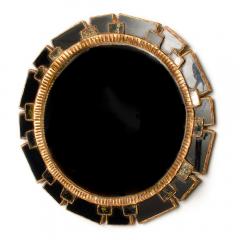 Line Vautrin Large giltwood mirror w dark colored glass frame in the manner of Line Vautrin - 2007534