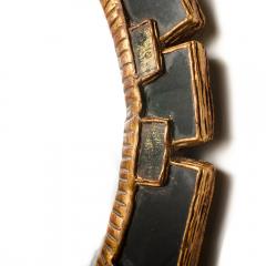 Line Vautrin Large giltwood mirror w dark colored glass frame in the manner of Line Vautrin - 2007542