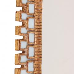 Line Vautrin Oval Gilt Resin and Blue Glass Mirror in the Manner of Line Vautrin - 4723030