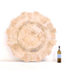 Line Vautrin Silver Gilt Resin Silver Leaf Glass Mazarin Style Convex Mirror  - 4324514